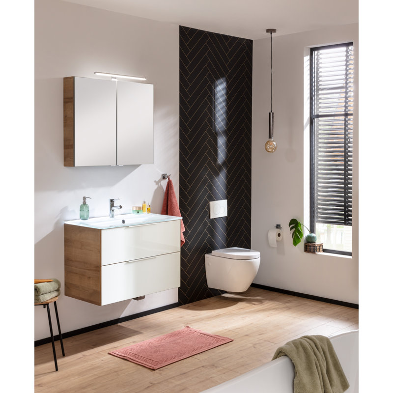 2 Pieces 1000 mm Bathroom Furniture Suite