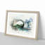 Stari Most Old Bridge in Abstract - Framed Print-55729801-55729802