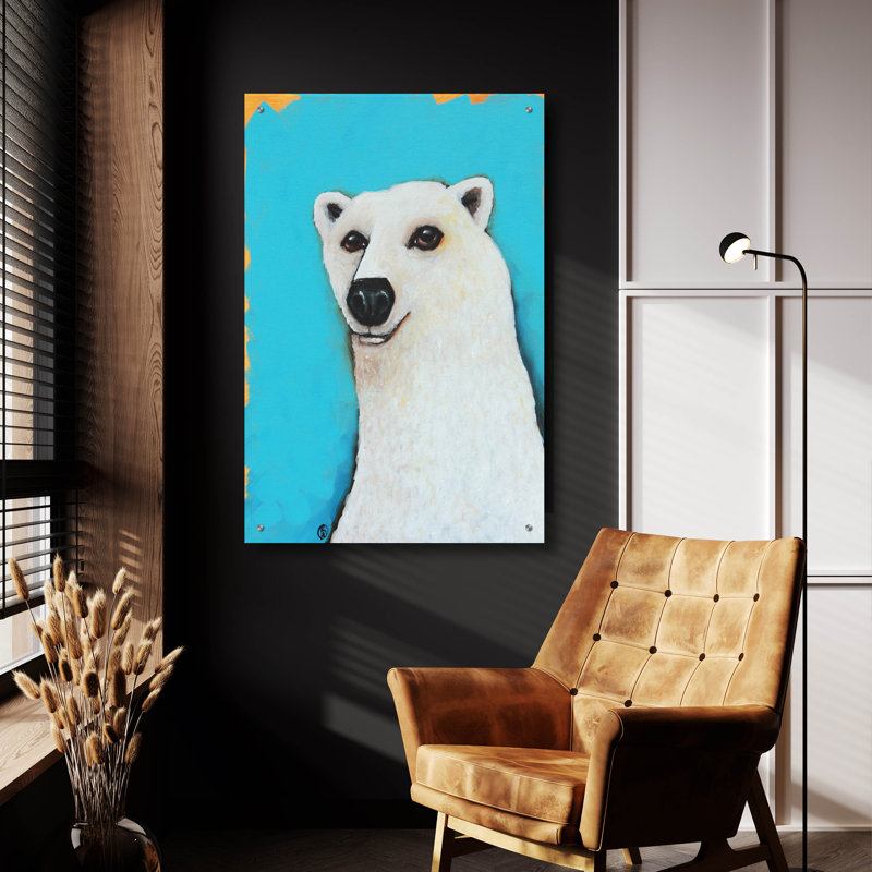 «L'ours polaire mignon» par Lucia Stewart, H 36 po x l 24 po x P 0,2 po