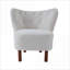 Fauteuil d'appoint en sherpa blanc neige Zusud, siège rembourré pour adultes, chambre à coucher du salon