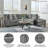 Ikumi Upholstered L-Shaped Sectional-90630243-90630244