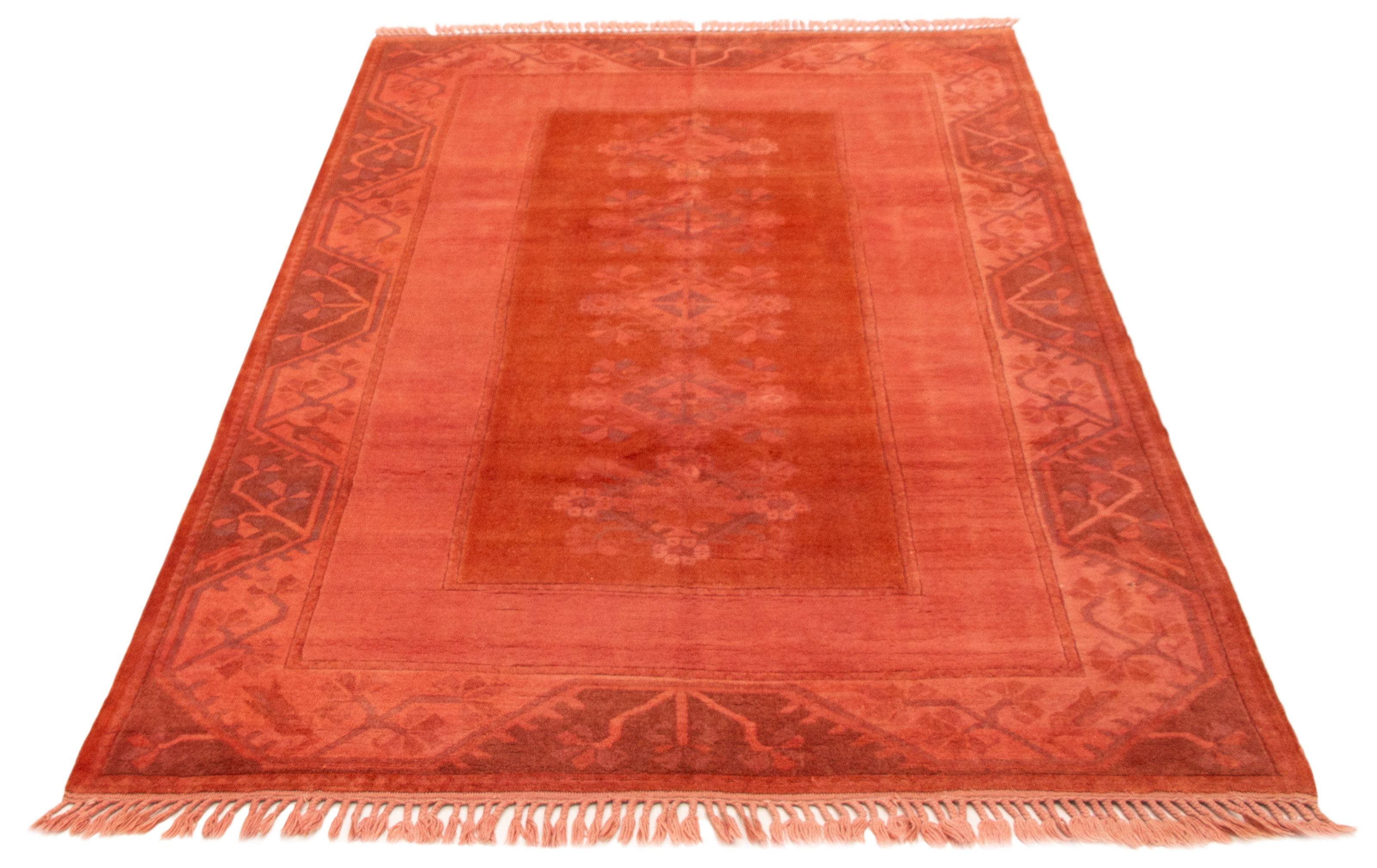 Bloomsbury Market One of kind Hand-Knotted Color Transition Salmon Rug ...