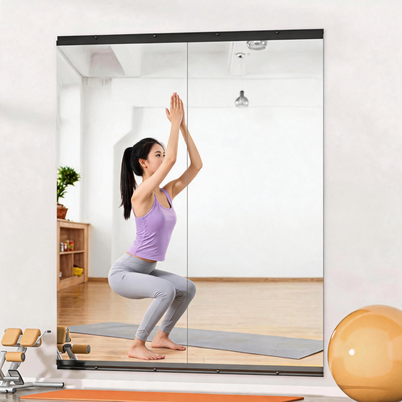 Miroirs d'entraînement en verre trempé sans cadre
