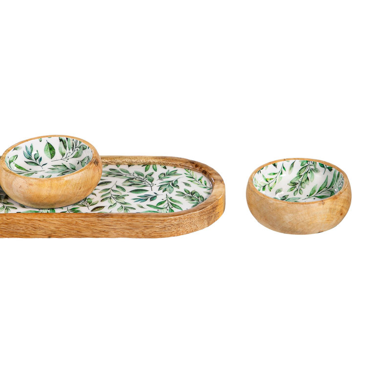 Desserte en bois à 3 sections Olive Olive