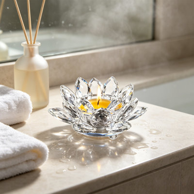 Bougeoir de nuit en cristal et chandelier en cristal