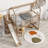 Catina Wood House Loft Bed with Slide, Storage Shelves & Light-2131272355