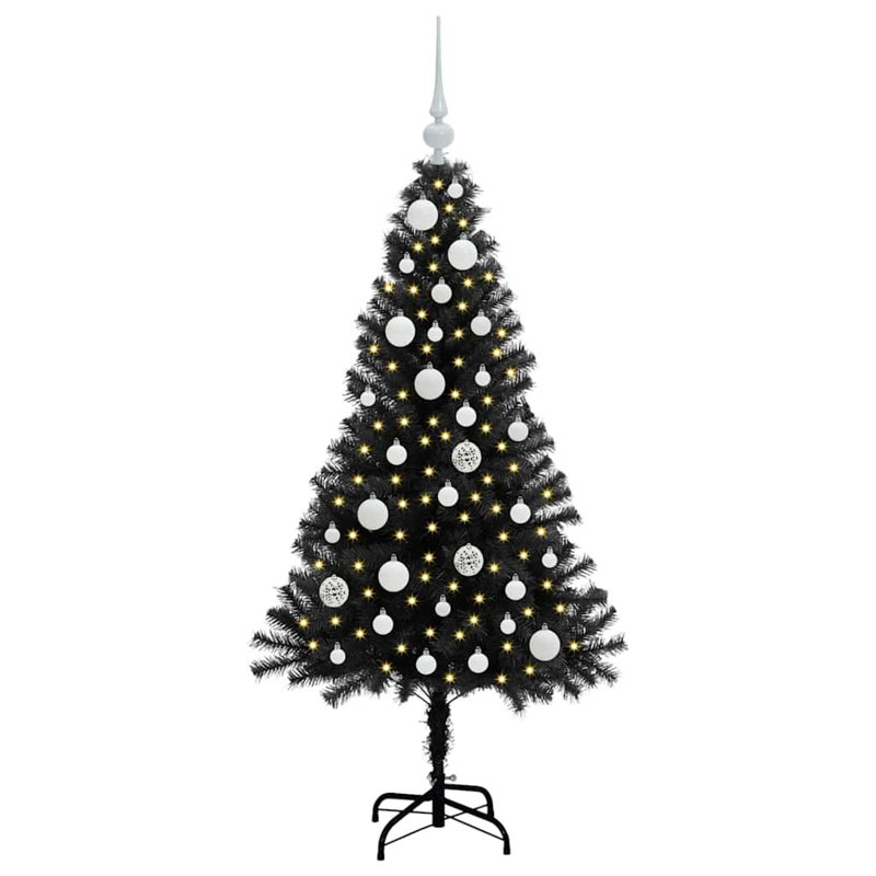 Christmas Tree with 150 LEDs with Stand PVC, White, 3.94' H