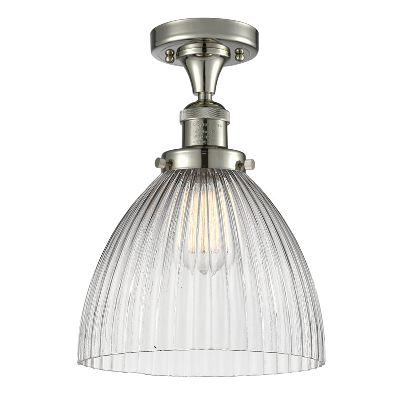 Kody Flush Mount, 6 Watt Vinage LED Bulb, Polished Nickel