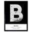 Baku City Map Baku Black & White - Single Picture Frame Typography