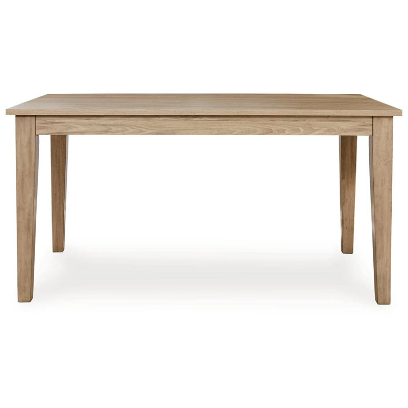 Gleanville Light Brown Rectangular Wood Dining Table for Six
