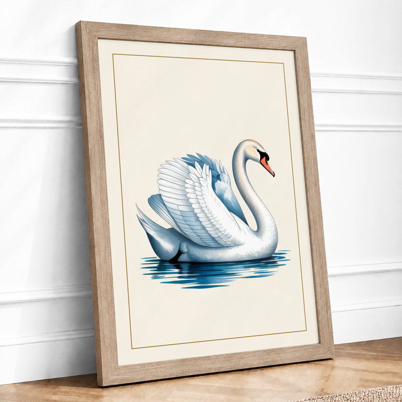 Graceful Swan Coastal - Print, Oak, A3 - 42.0 x 29.7 cm