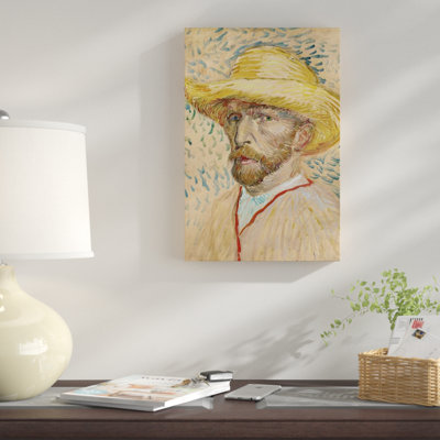 " Self Portrait With Straw Hat, Summer 1887 " by Vincent Van Gogh Oil