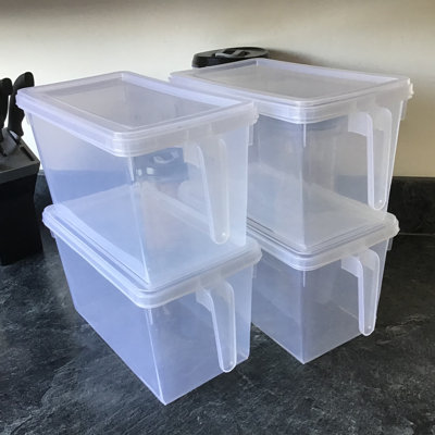 Storage Box With Lid - 4Pk