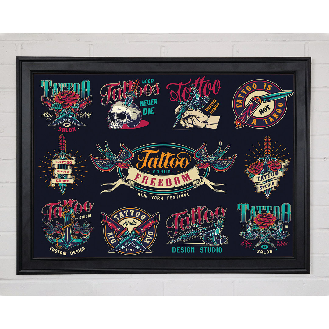 Leinwandbild Tattoo Flash Art Studio