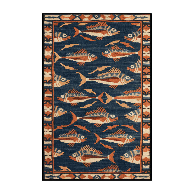Tapis lavable hawaïen avec poissons volants, Tapis de couloir 2 pi x 5 pi