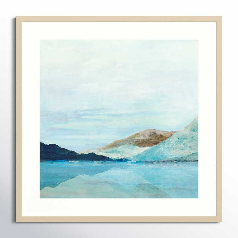 Coastal Mountains by Isabelle Z, 33" H x 33" W, Natural Framed Paper
