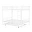 Full Over Full Metal Bunk Bed with Trundle, Chrome Finish, Space-Saving Design for Kids and Teens-1671570750