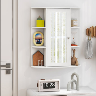 59mm W 70mm H Wall Mounted Required Framed Medicine Cabinet Mirror