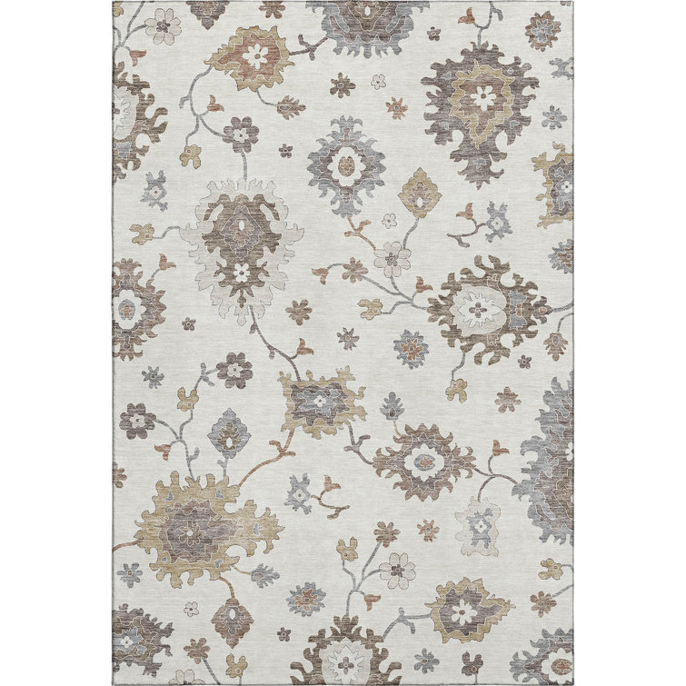 Premium Machine Washable Prisco Ivory Rug