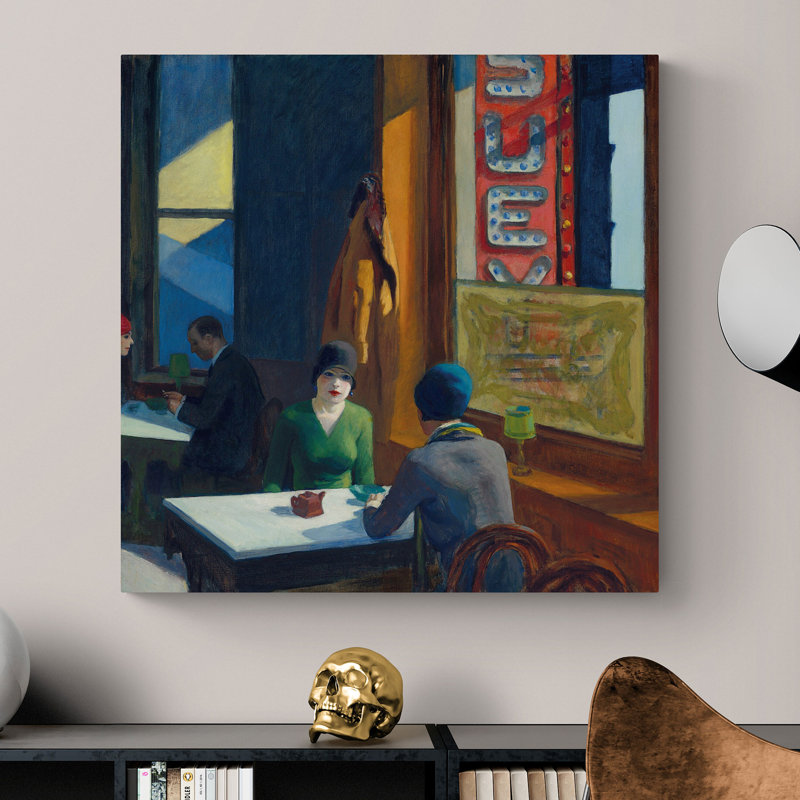 Chop Suey by Edward Hopper - Wrapped Canvas Painting, 97cm H x 97cm W x 4cm D