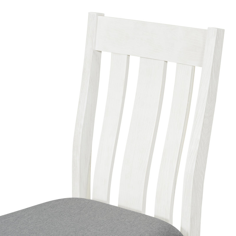 Table de salle à manger avec 6 chaises rembourrées et fonction extensible, brun / blanc style rétro brun antique rembourré en blanc