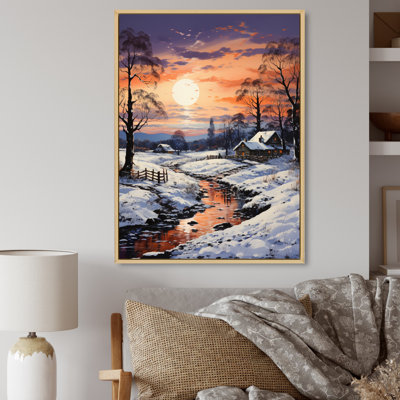 " Winter Sunset Snowfall III "
