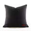 Housse de coussin réversible en faux cuir Patchwork