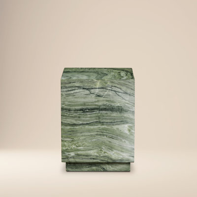 Stova Cube Concrete Side Table With Marble Finish