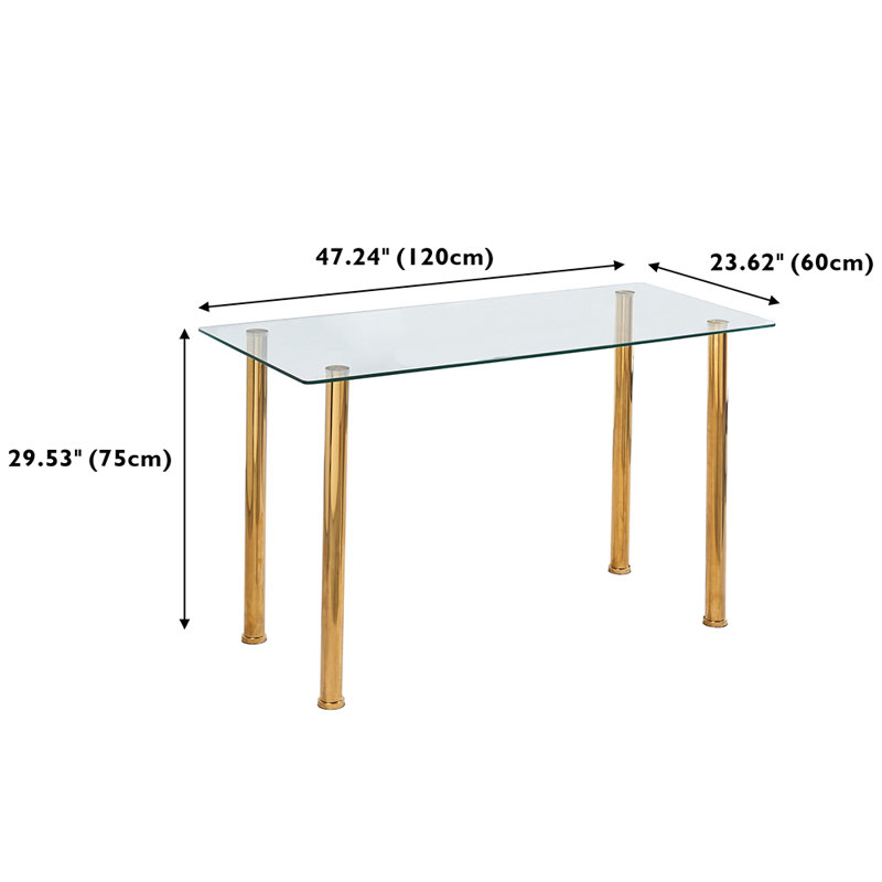 Table de salle à manger Shanann, L 23,6 po x L 47,2 po