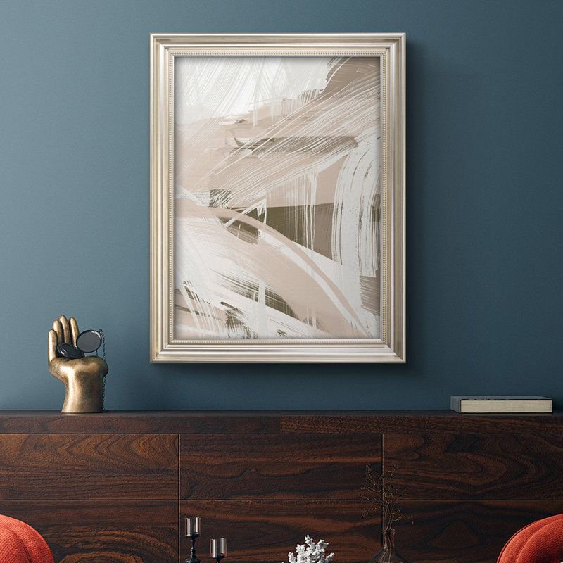 Earthtone Swipe II - reproduction d'art sur toile encadrée, L 21 po x H 25 po