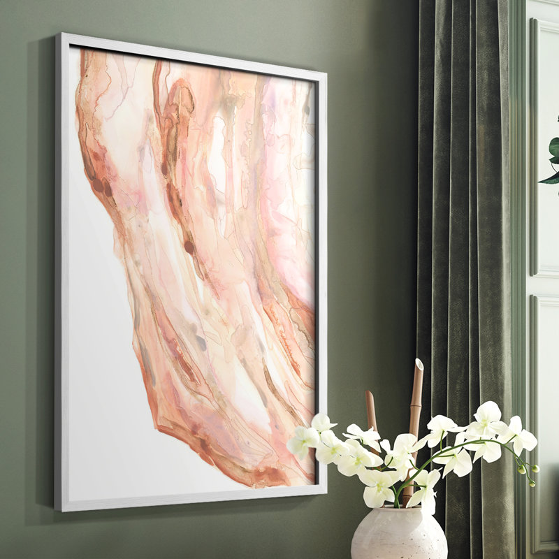 Rose Quartz II, reproduction encadrée - bois massif, Blanc, H 20 po x l 16 po