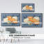 Automne orange et bleus, toile tendue avec châssis en I-94354732-94354737