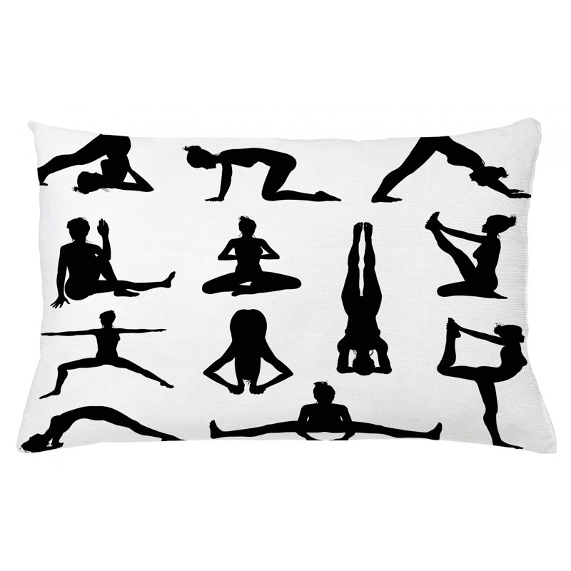 Housse de coussin lombaire intérieur/extérieur yoga, 16 po x 26 po