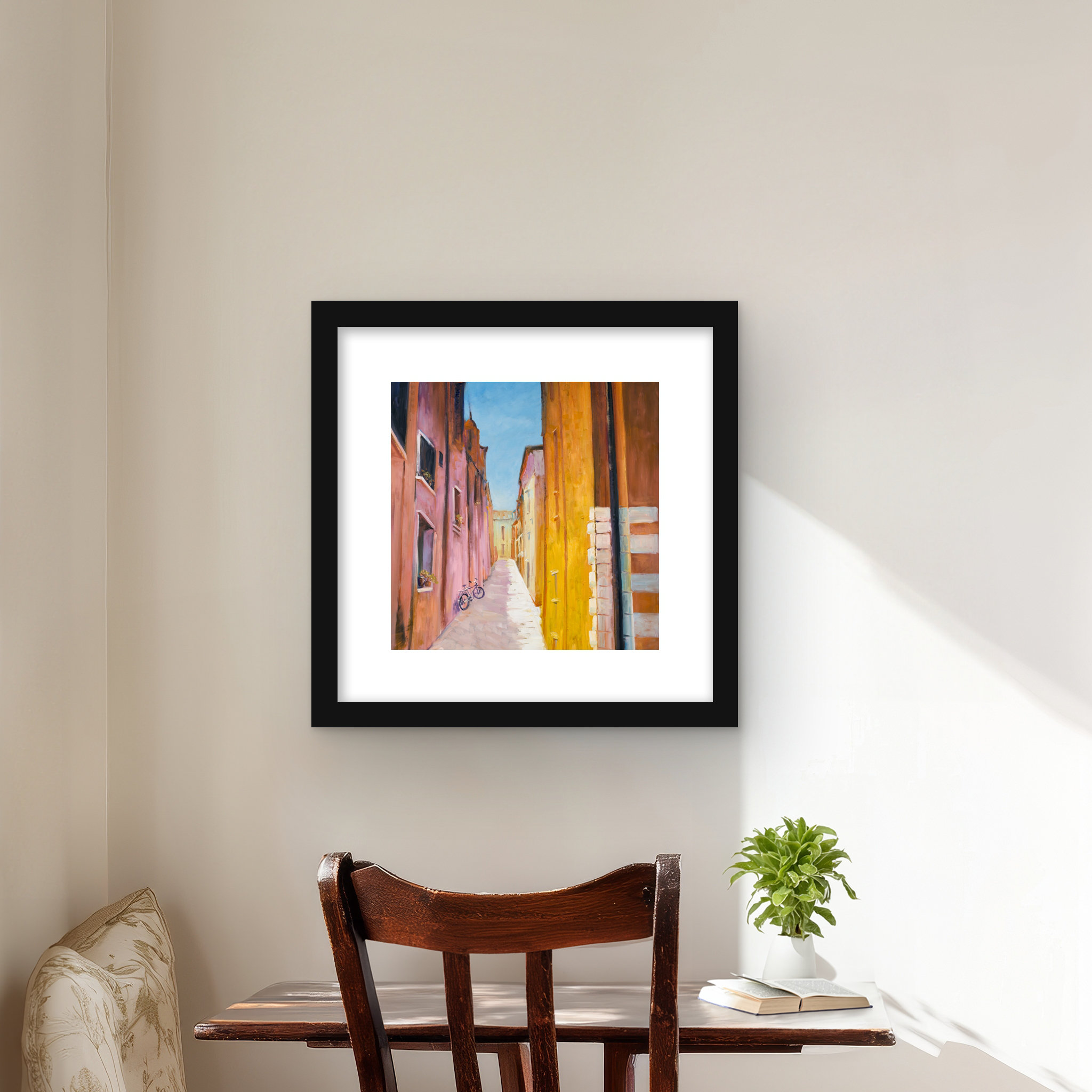 lark-manor-colorful-houses-in-collioure-pink-building-matted-print