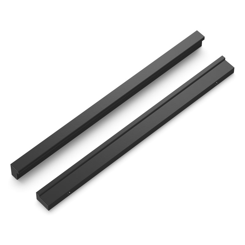 Flat Onyx Aluminum Modern Cabinet Handles, 10-Pack