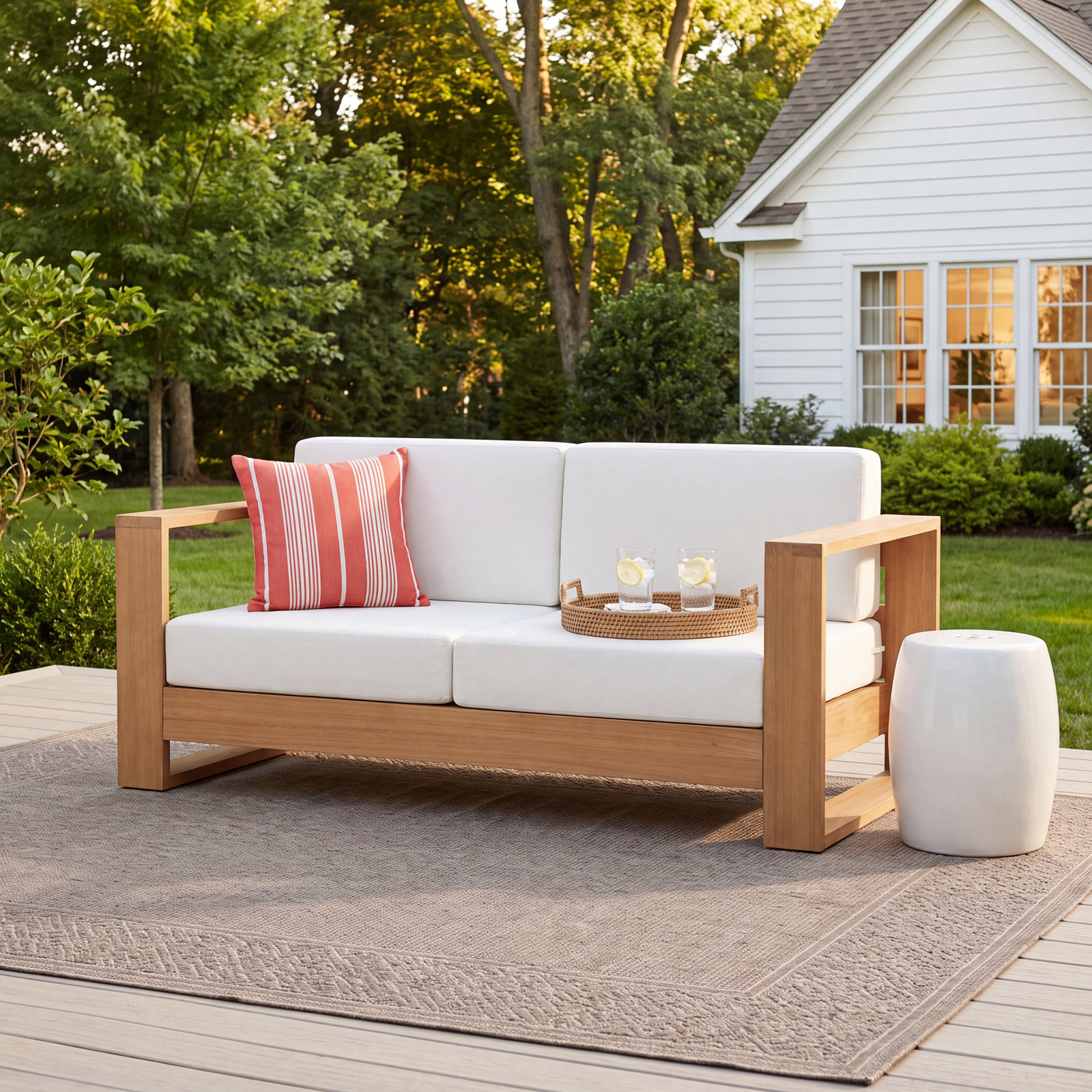 Shay 68" Eucalyptus Patio Sofa