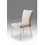 Ensemble de 2 chaises d'appoint contemporaines en similicuir, couleur blanc doux