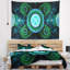 Tapisserie art abstract blue blue psychédélique relaxing-28495643