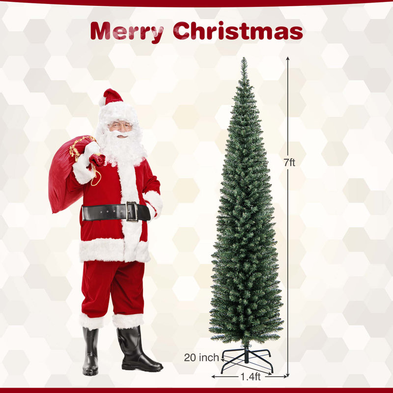 Arbre de Noël artificiel éclairé, H 7 pi