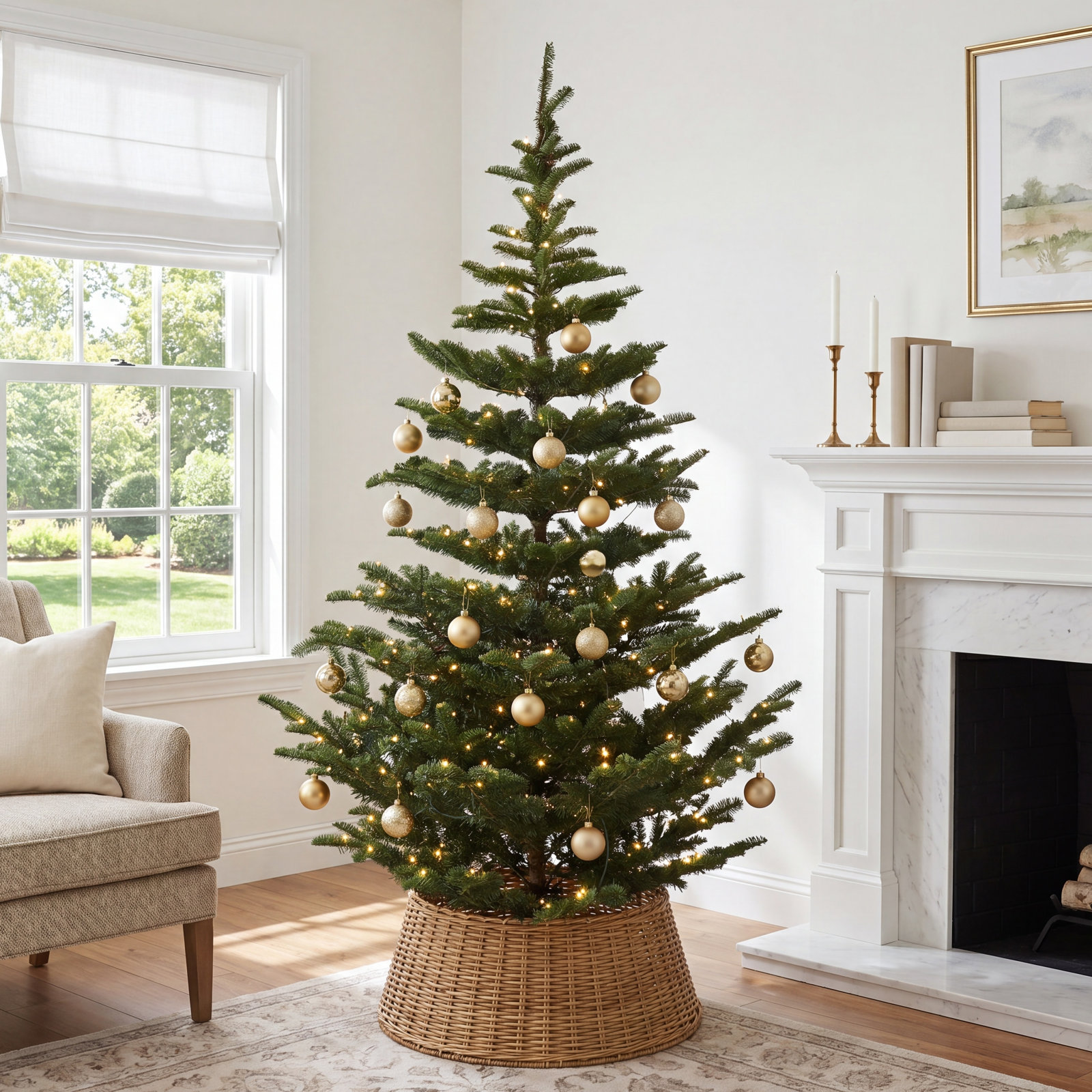 8' Pre-Lit Spruce Christmas Tree, 7ft
