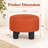 12.4" Round Upholstered Accent Ottoman Footstool-996085829