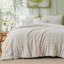 Ensembles d'édredon pour très grand lit - 3 pièces de literie en molleton moelleux émeraude, esthétique rayée confortable pour les chambres modernes et d'invités, décoration intérieure de luxe toutes saisons-105492176-105492175