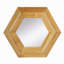 Miroir hexagonal 18,5 "x 18,5" avec cadre en bois, décoration murale pour le couloir de la salle de bain-671808677