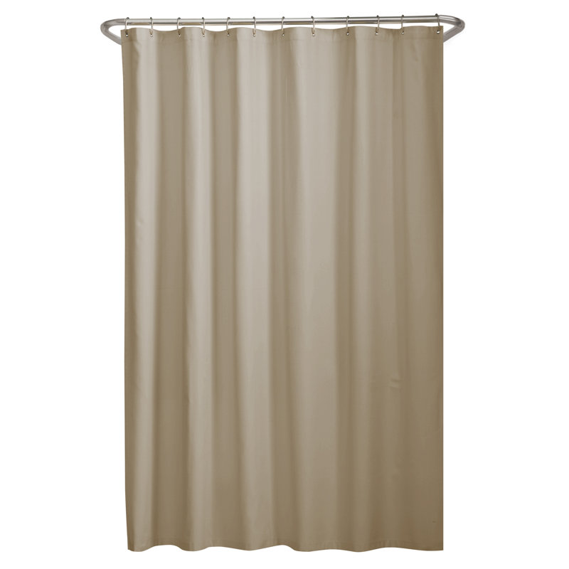 Rideau de douche simple en tissu hydrofuge, Lin