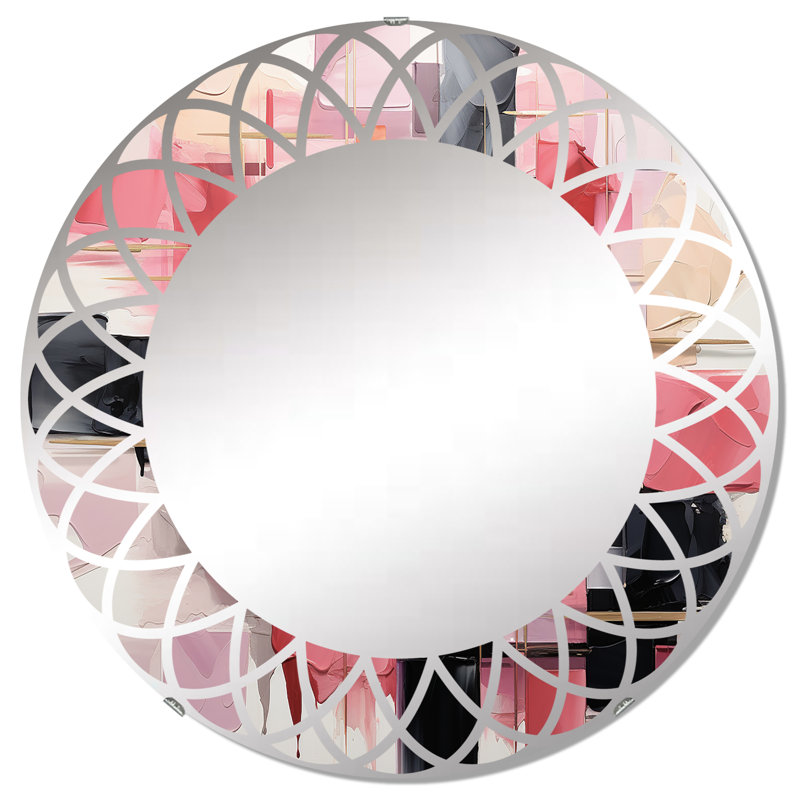 Miroir mural rond Fashion Glam, 32 po x 32 po