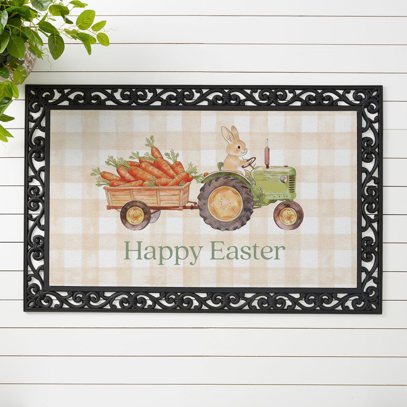 Paillasson Personnalisation Mall Carrot Patch Joyeuses Pâques - 20 x 35, 20 po x 35 po