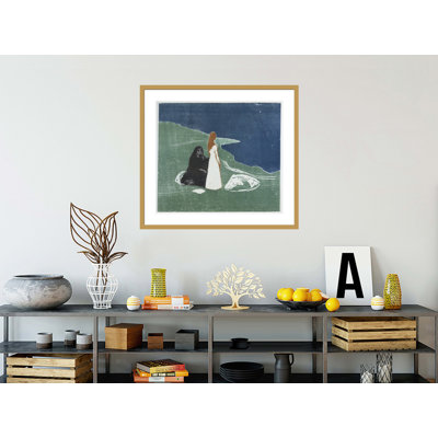Two Women on the Beach by Edvard Munch -Framed Giclee Print
