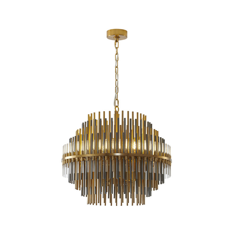 Lustre en tube géométrique 6 lumières Transitional