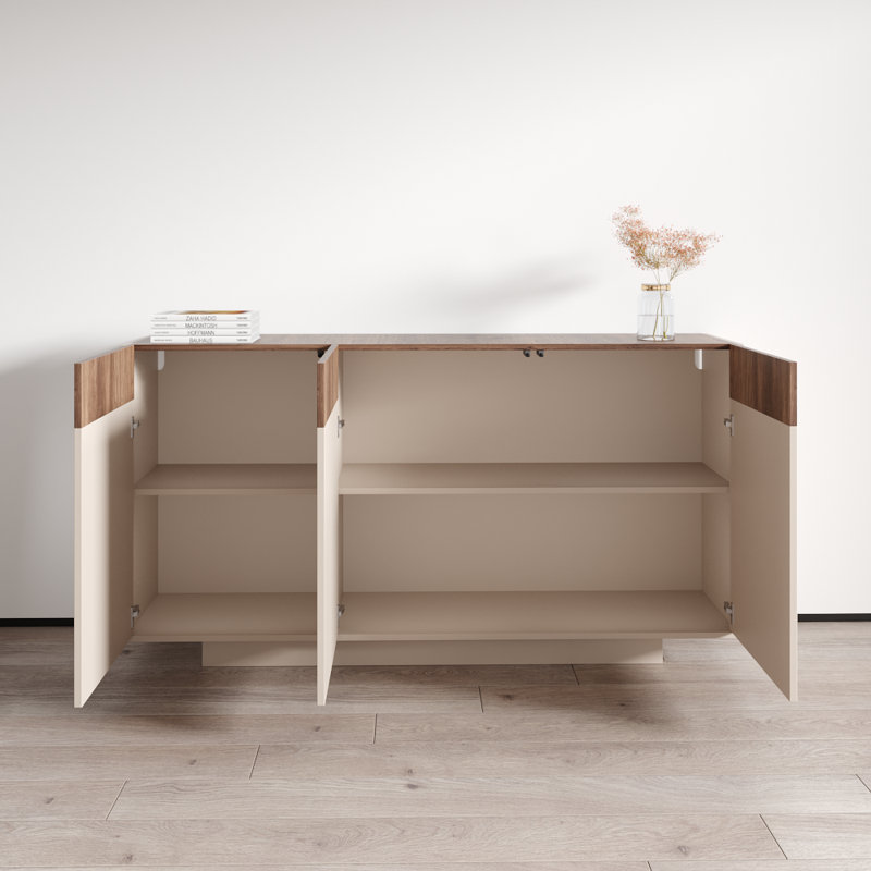 Buffet en noyer de 62,9 po Haopsa, Cachemire / noyer