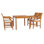 Outdoor 5 - Piece Teak Dining Set with Cushions